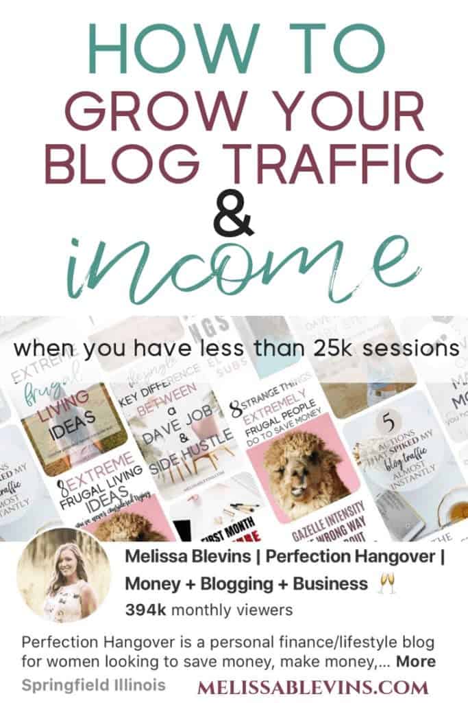 How to Grow your Blog Traffic and Income with Less Than 25,000 Sessions