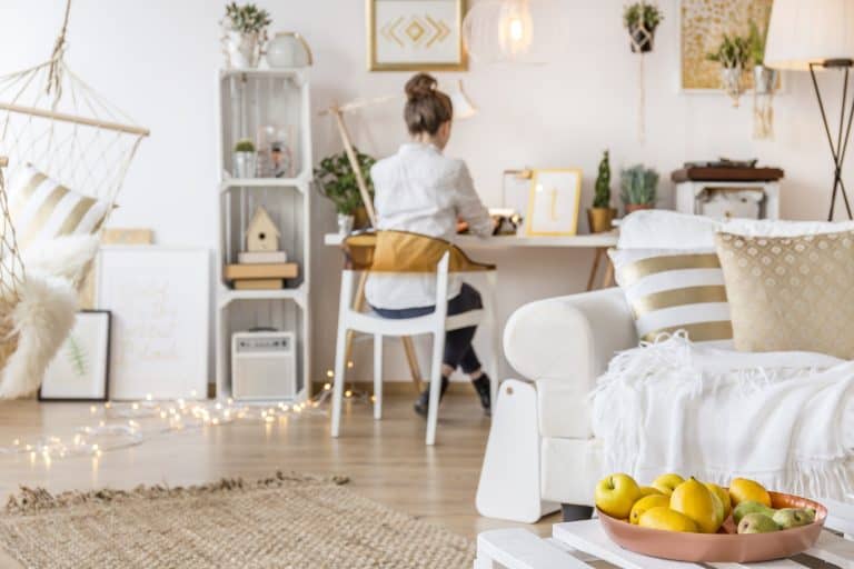 Apartment with working freelancer